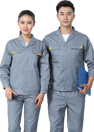 西服領(lǐng)鐵灰色車(chē)間工作服長(zhǎng)袖新款TM662-01